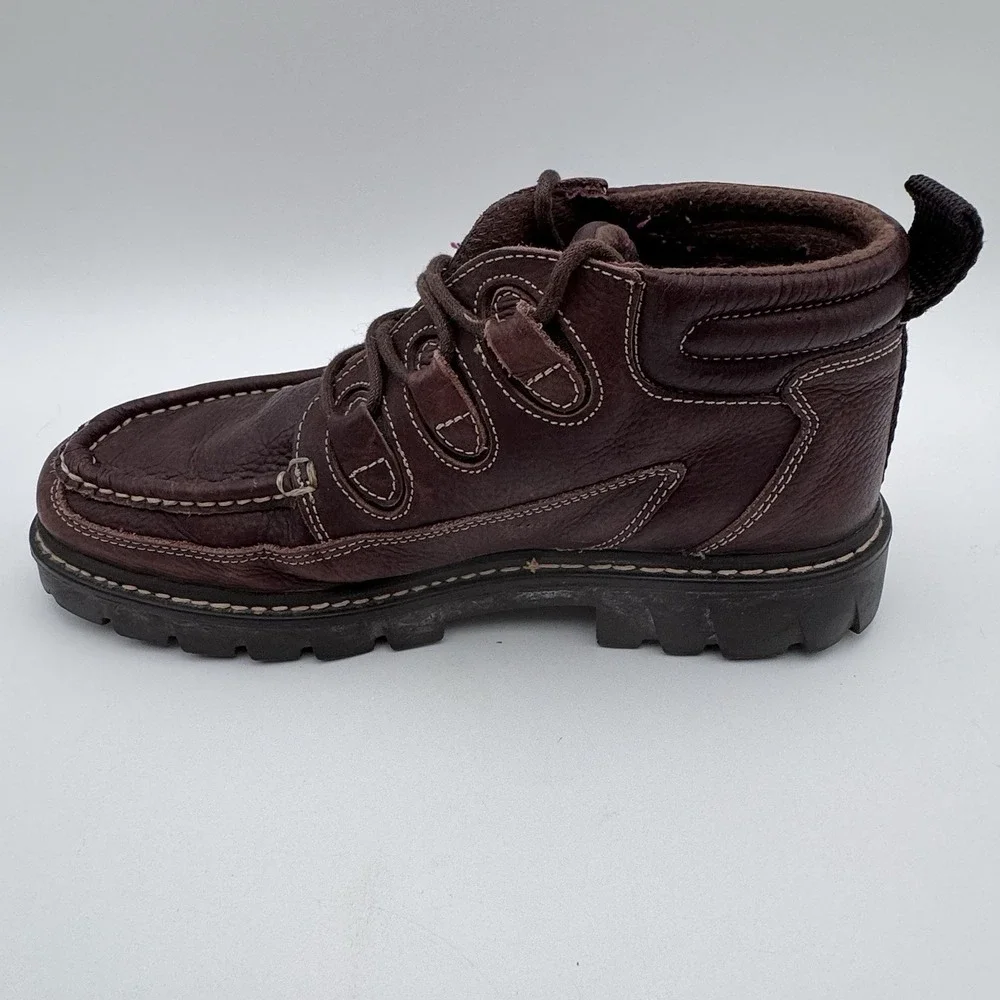 VTG 90s FILA Brown Leather‎ Men's 9.5 Chukka Boots Shoes Made In Spain **RARE**